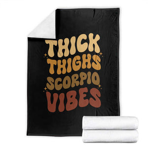 Thick Thighs Scorpio Vibes Zodiac Melanin Throw Blanket African American Black Queen