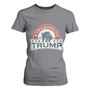 Trashmen For Trump 2024 T Shirt For Women US Election 2024 Garbage Truck TS11 Charcoal Print Your Wear