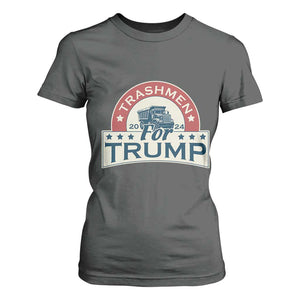 Trashmen For Trump 2024 T Shirt For Women US Election 2024 Garbage Truck TS11 Dark Heather Print Your Wear