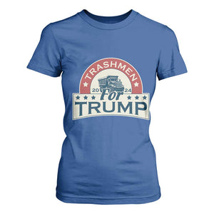 Trashmen For Trump 2024 T Shirt For Women US Election 2024 Garbage Truck TS11 Royal Blue Print Your Wear