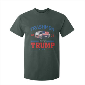 Trashmen For Trump 2024 T Shirt For Kid US Election 2024 Garbage Truck Star TS11 Dark Forest Green Print Your Wear