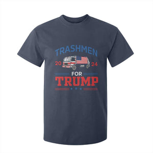 Trashmen For Trump 2024 T Shirt For Kid US Election 2024 Garbage Truck Star TS11 Navy Print Your Wear