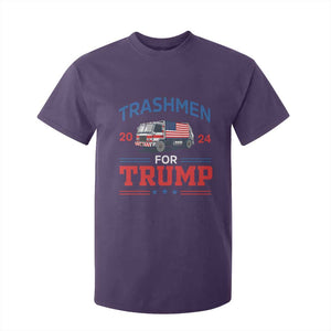 Trashmen For Trump 2024 T Shirt For Kid US Election 2024 Garbage Truck Star TS11 Purple Print Your Wear