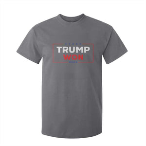 Trump Won 2024 T Shirt For Kid The 47th US President 2024 USA Election TS11 Charcoal Print Your Wear