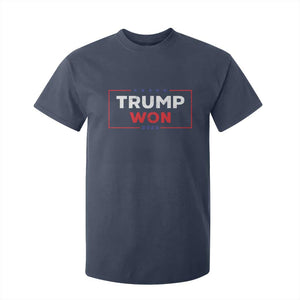 Trump Won 2024 T Shirt For Kid The 47th US President 2024 USA Election TS11 Navy Print Your Wear