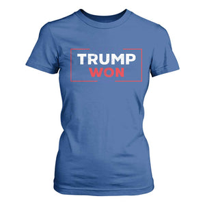 Trump Won 2024 T Shirt For Women The 47th US President 2024 USA Election TS11 Royal Blue Print Your Wear