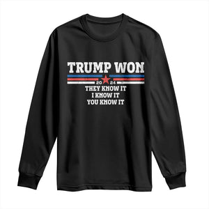 Trump Won 2024 Long Sleeve Shirt They I And You Know It The 47th US President 2024 TS11 Black Print Your Wear