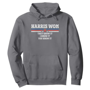 Harris Won 2024 Hoodie They I And You Know It US Election TS11 Charcoal Print Your Wear