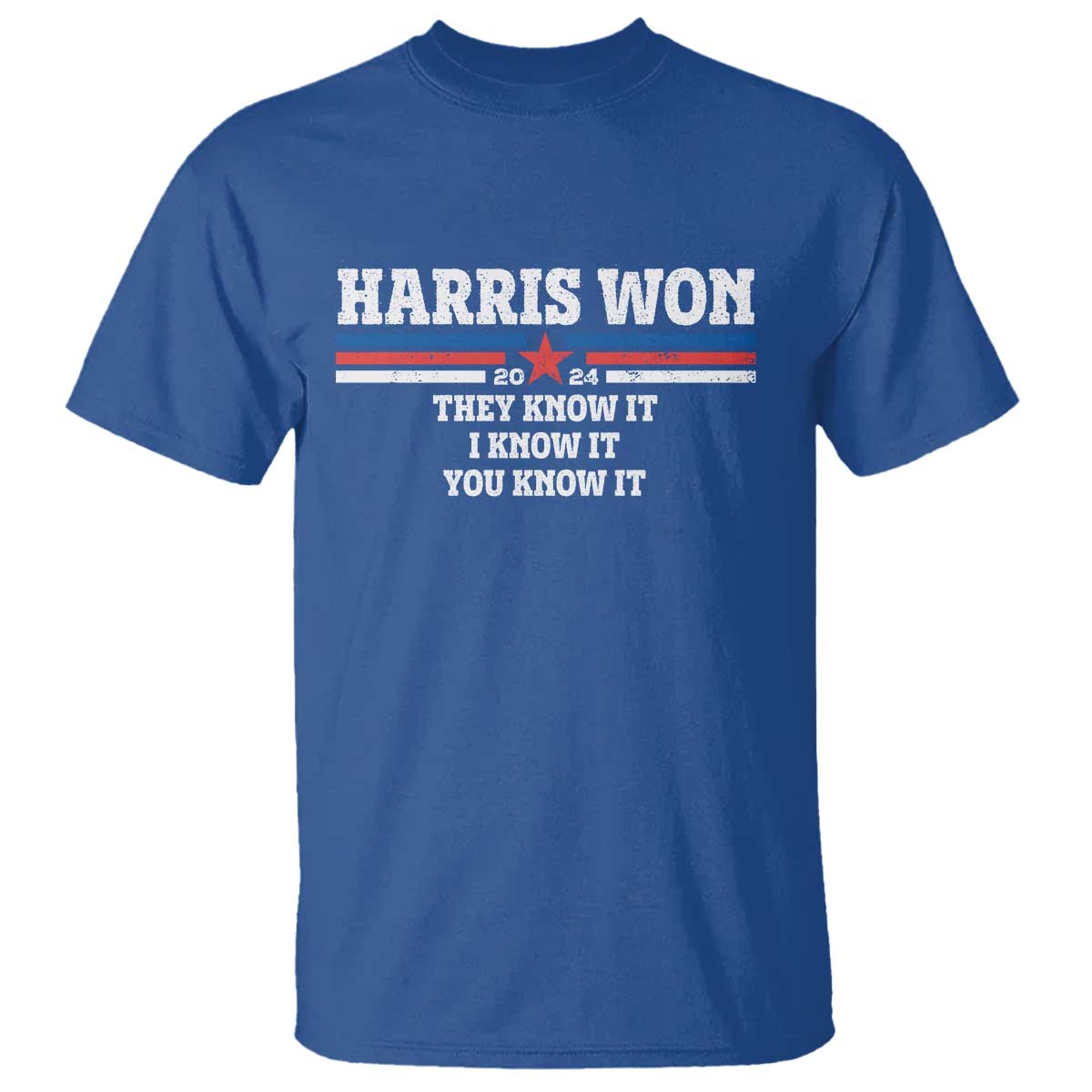 Harris Won 2024 T Shirt They I And You Know It US Election TS11 Royal Blue Print Your Wear