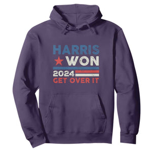 Harris Won 2024 Get Over It Hoodie Presidential Election TS11 Purple Print Your Wear