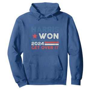 Harris Won 2024 Get Over It Hoodie Presidential Election TS11 Royal Blue Print Your Wear