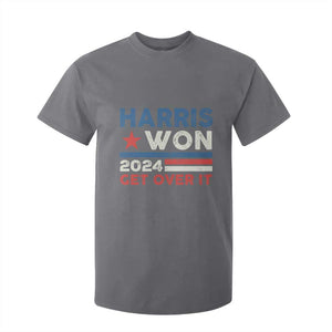 Harris Won 2024 Get Over It T Shirt For Kid Presidential Election TS11 Charcoal Print Your Wear