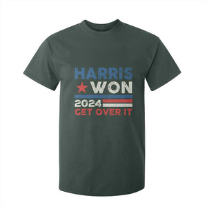 Harris Won 2024 Get Over It T Shirt For Kid Presidential Election TS11 Dark Forest Green Print Your Wear