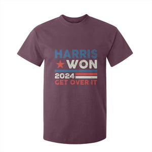 Harris Won 2024 Get Over It T Shirt For Kid Presidential Election TS11 Maroon Print Your Wear