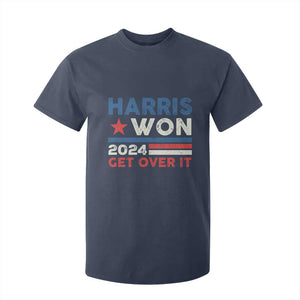 Harris Won 2024 Get Over It T Shirt For Kid Presidential Election TS11 Navy Print Your Wear