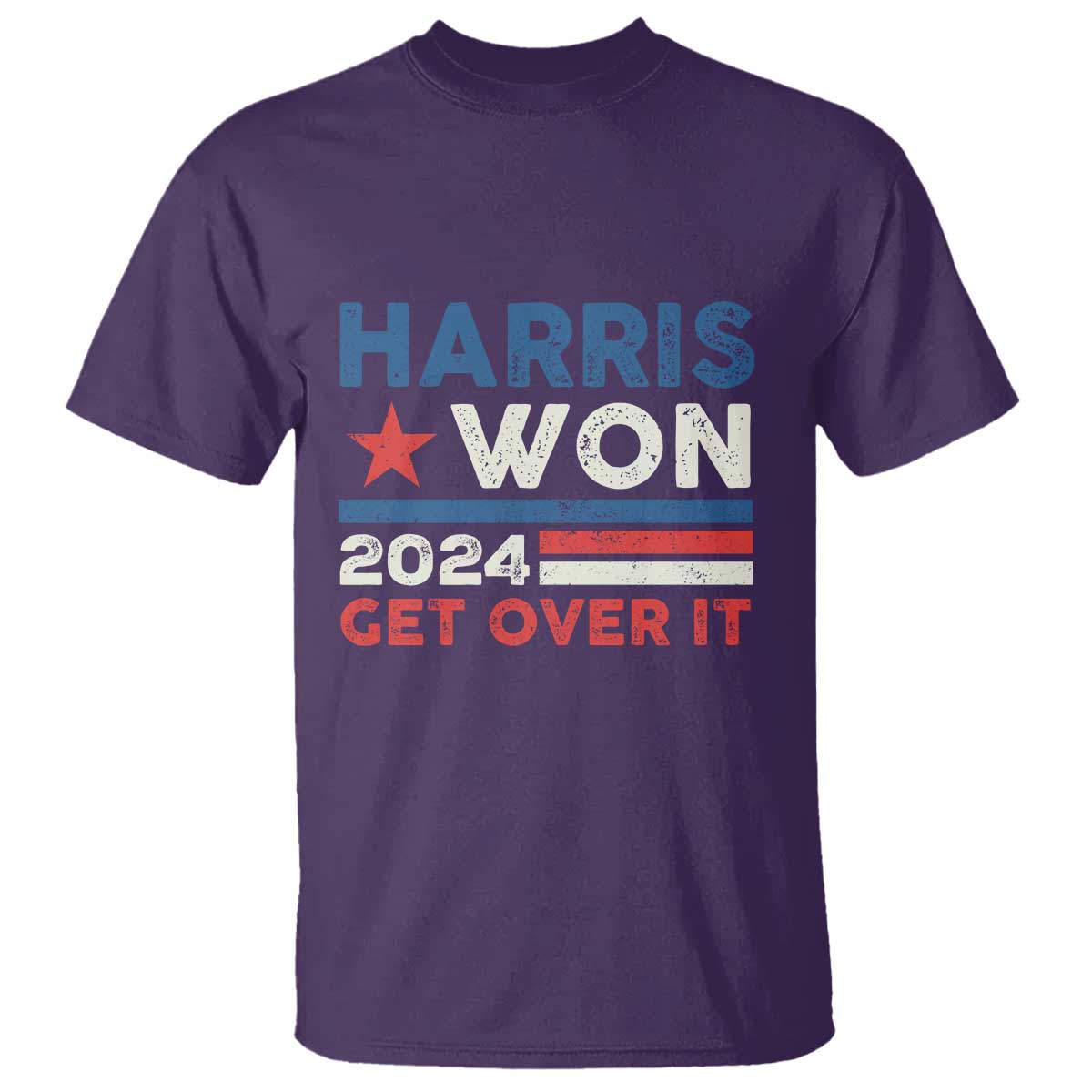 Harris Won 2024 Get Over It T Shirt Presidential Election TS11 Purple Print Your Wear