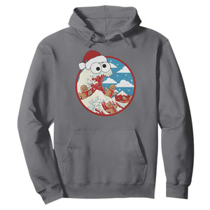 Funny Christmas Hoodie Santa Tsunami Is Eating Ginger Bread Xmas TS11 Charcoal Print Your Wear