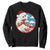 Funny Christmas Sweatshirt Santa Tsunami Is Eating Ginger Bread Xmas TS11 Black Print Your Wear