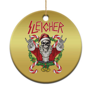 Xmas Heavy Metal Christmas Ornament Sleigher Skeleton Santa Xmas Wreath TS11 Print Your Wear