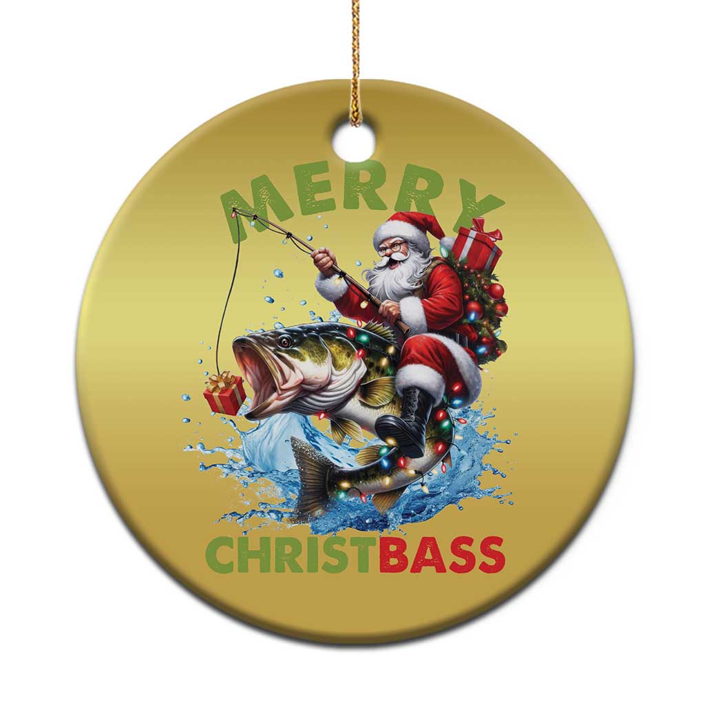 Funny Xmas Fishing Christmas Ornament Merry Christbass Santa Xmas Tree TS11 Print Your Wear