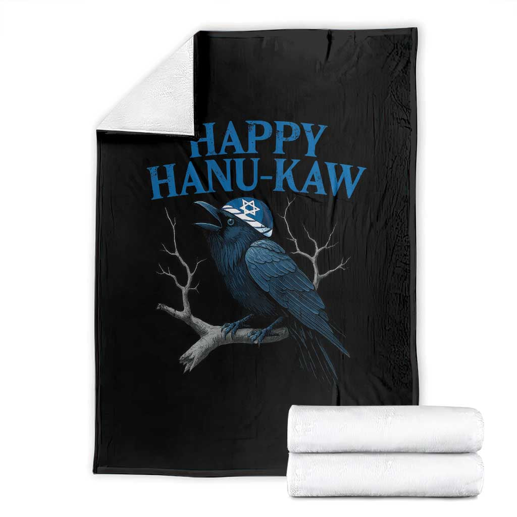 Funny Hanukkah Crow Throw Blanket Happy Hanukaw Jewish Holiday TS11 Black Print Your Wear