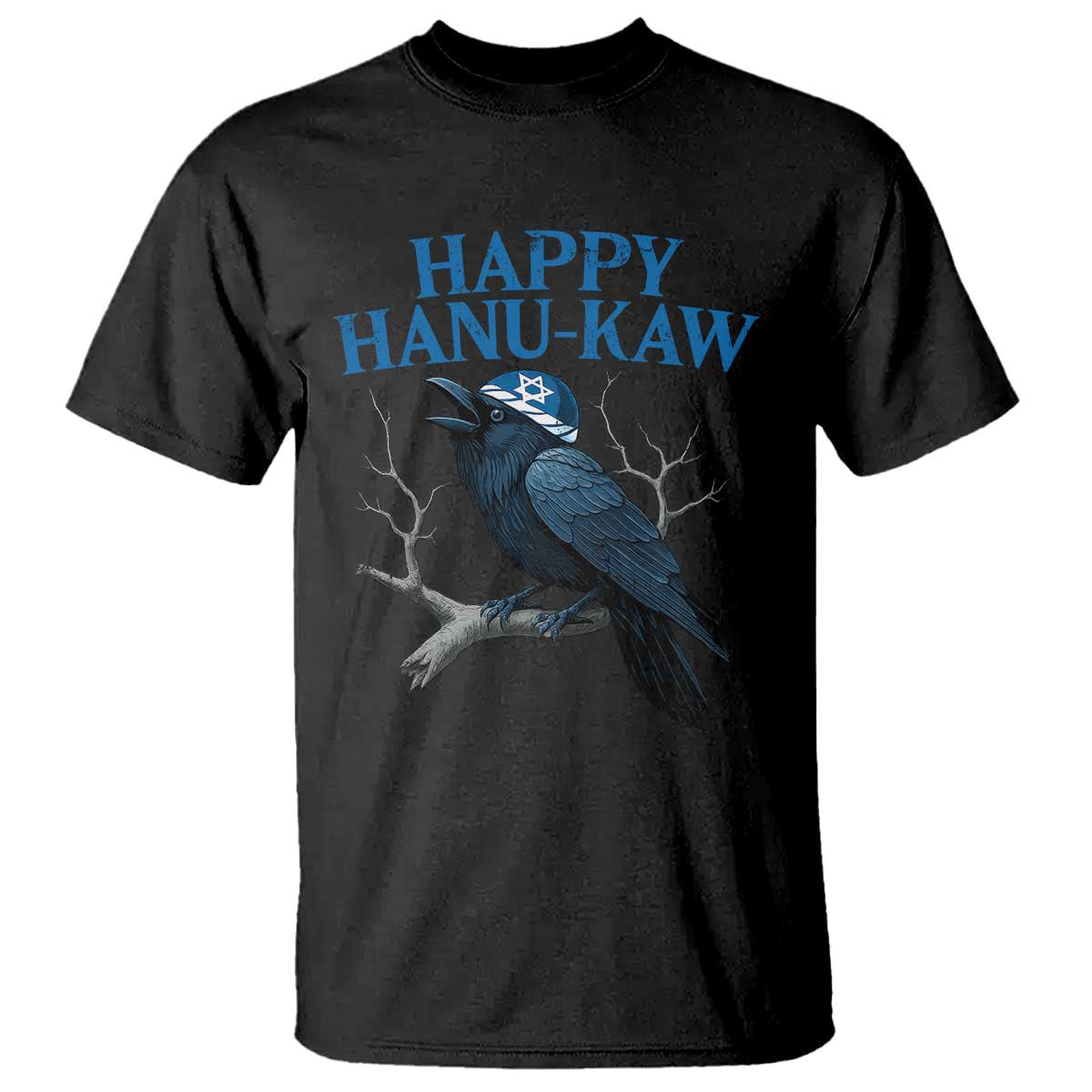 Funny Hanukkah Crow T Shirt Happy Hanukaw Jewish Holiday TS11 Black Print Your Wear