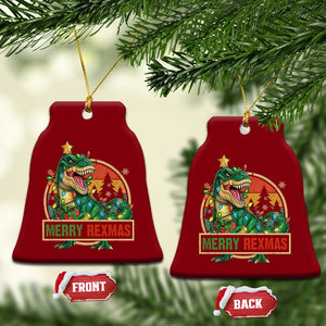 Funny Christmas Dinosaur Ceramic Ornament Merry Rexmas Dino Xmas Tree TS11 Print Your Wear