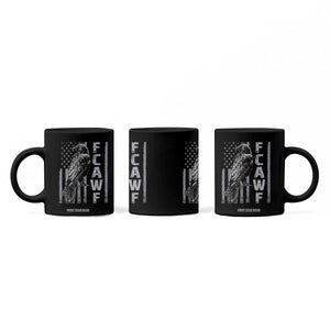 Funny F CAW F Crow Coffee Mug Vintage American Flag TS11 Print Your Wear