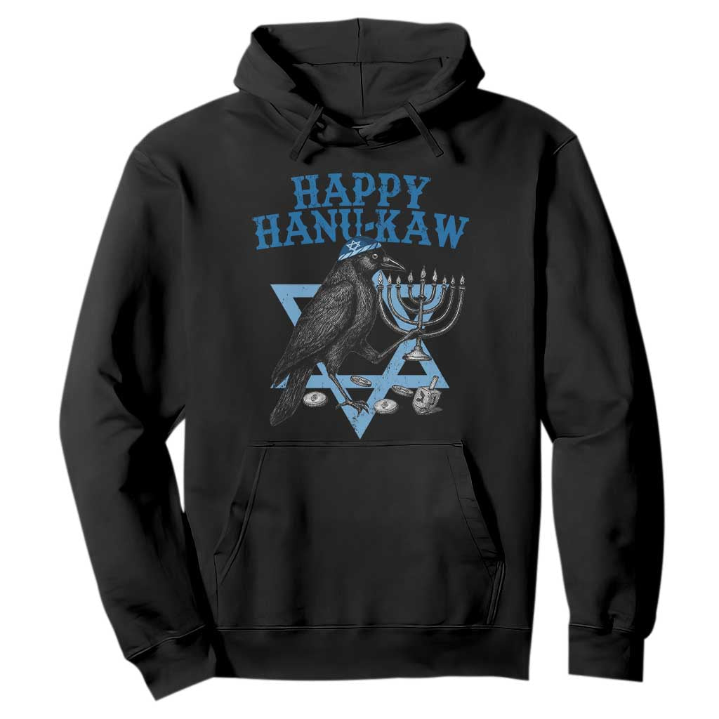Funny Hanukkah Crow Hoodie Happy Hanukaw Jewish Holiday Chanukah Menorah TS11 Black Print Your Wear