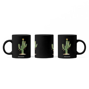 Funny Cactus Christmas Xmas Trees Lights Santa Hat Cactus Lovers Coffee Mug TS11 Print Your Wear