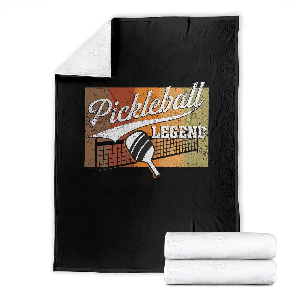 Funny Pickleball Legend Throw Blanket Pickleball Player Retro Sport Lover TS11 Black Print Your Wear