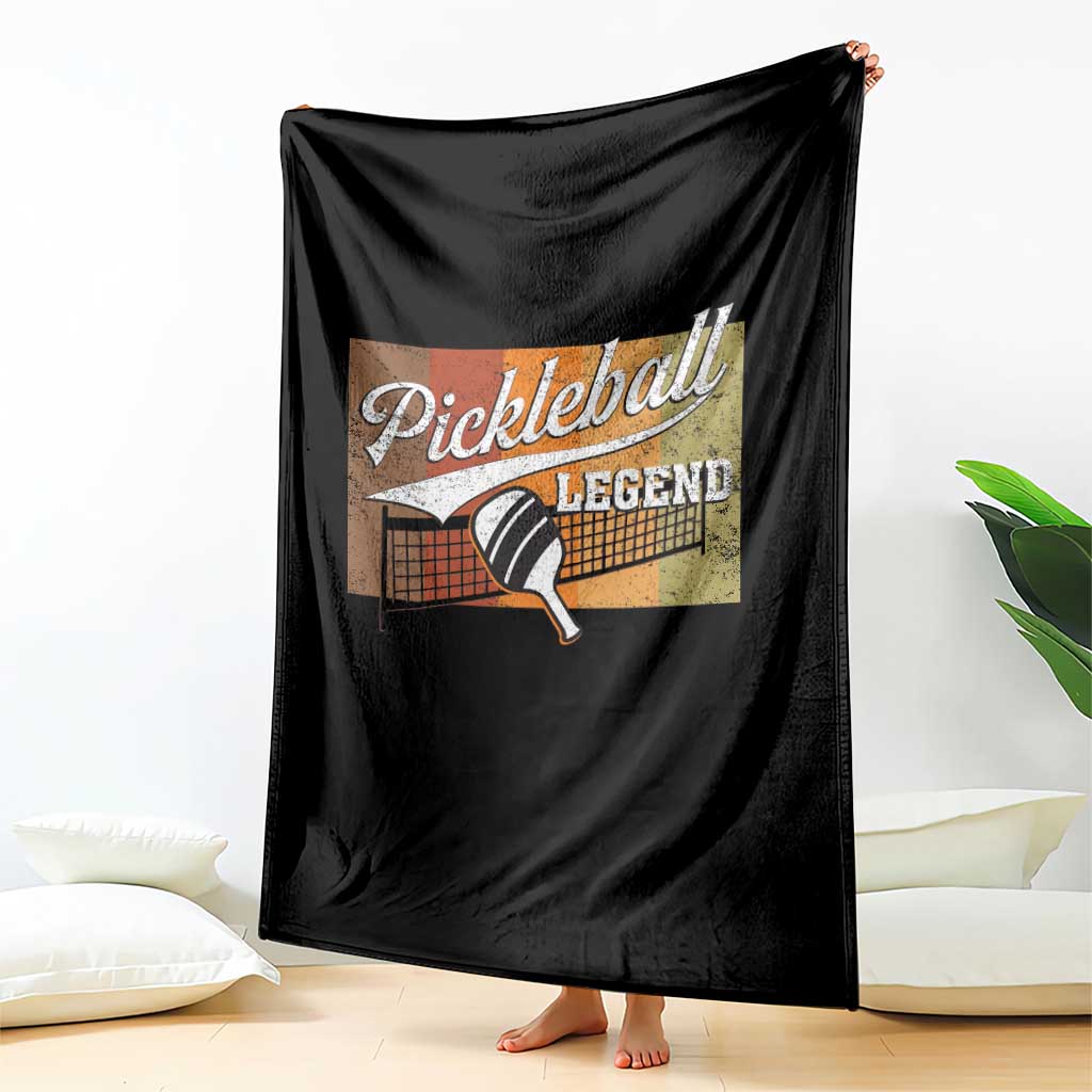 Funny Pickleball Legend Throw Blanket Pickleball Player Retro Sport Lover TS11 Print Your Wear