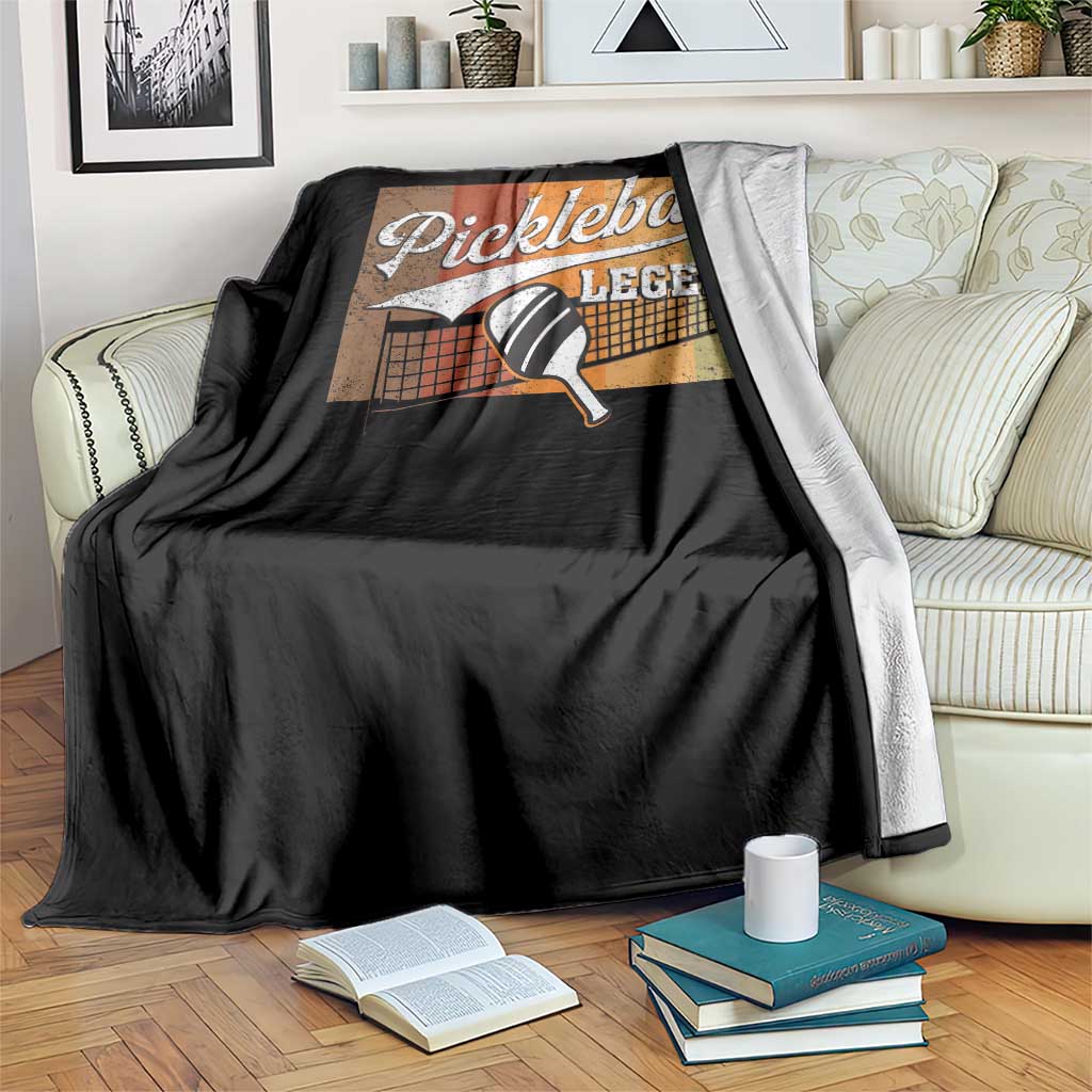 Funny Pickleball Legend Throw Blanket Pickleball Player Retro Sport Lover TS11 Print Your Wear