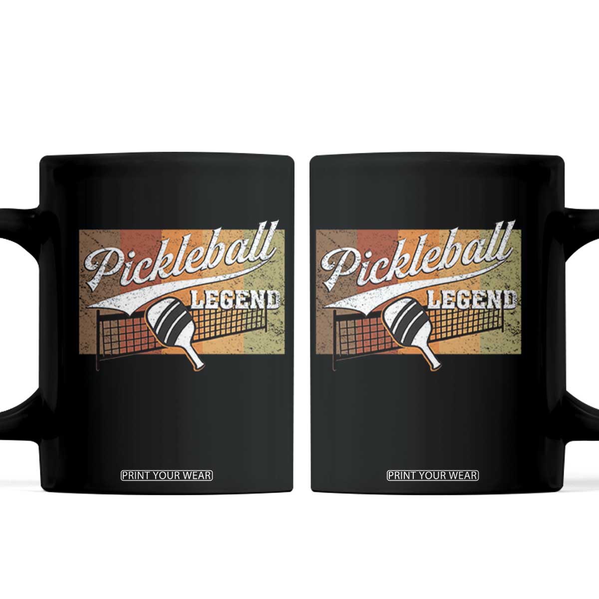 Funny Pickleball Legend Coffee Mug Pickleball Player Retro Sport Lover TS11 Black Print Your Wear