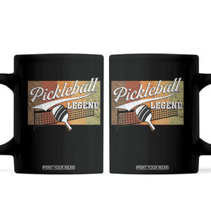 Funny Pickleball Legend Coffee Mug Pickleball Player Retro Sport Lover TS11 Black Print Your Wear