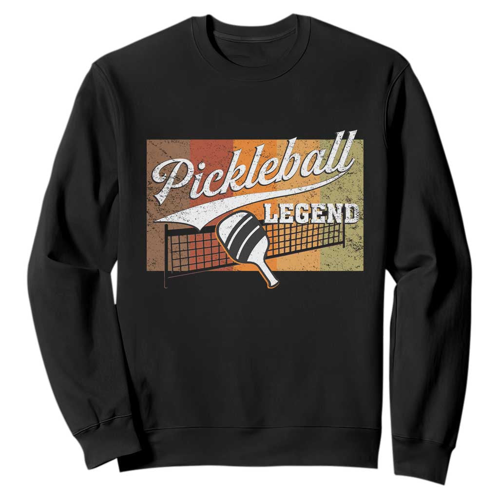 Funny Pickleball Legend Sweatshirt Pickleball Player Retro Sport Lover TS11 Black Print Your Wear