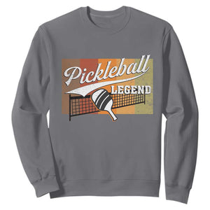 Funny Pickleball Legend Sweatshirt Pickleball Player Retro Sport Lover TS11 Charcoal Print Your Wear