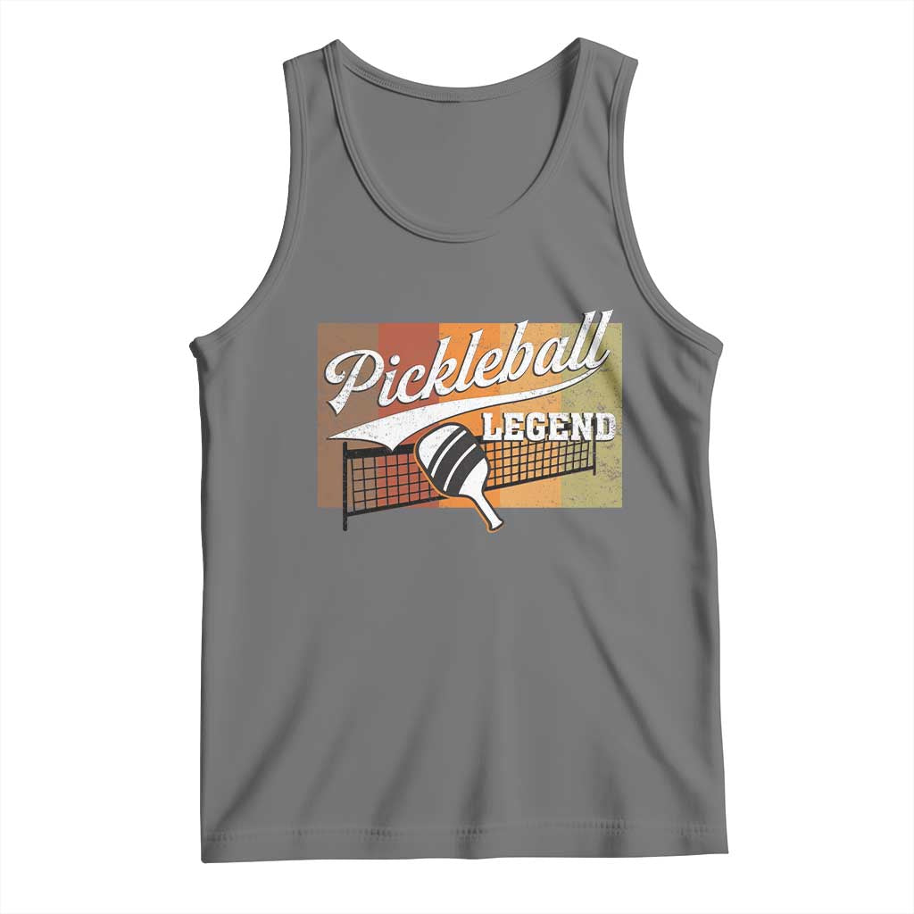 Funny Pickleball Legend Tank Top Pickleball Player Retro Sport Lover TS11 Black Heather Print Your Wear