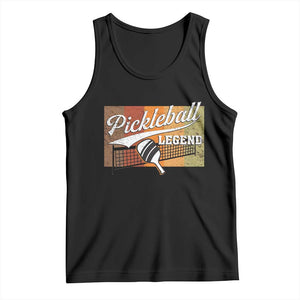 Funny Pickleball Legend Tank Top Pickleball Player Retro Sport Lover TS11 Black Print Your Wear