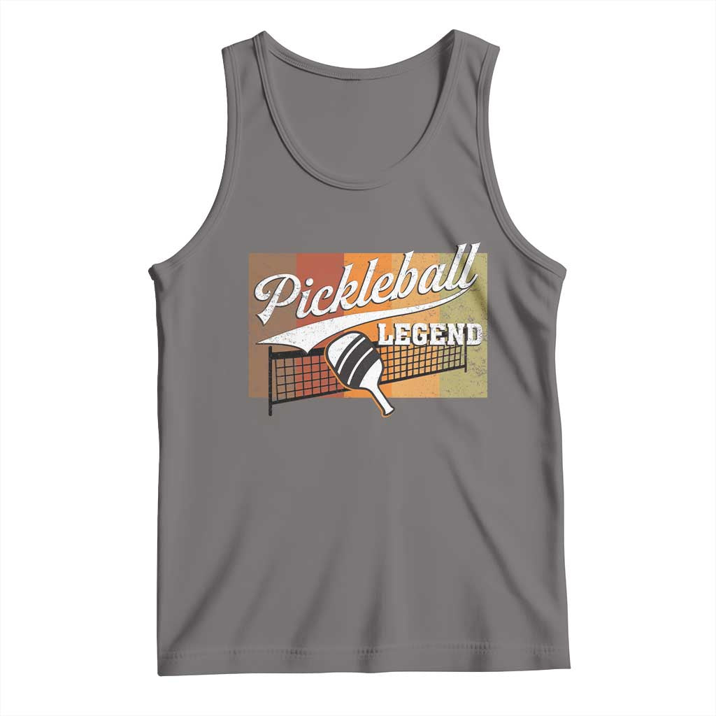 Funny Pickleball Legend Tank Top Pickleball Player Retro Sport Lover TS11 Deep Heather Print Your Wear