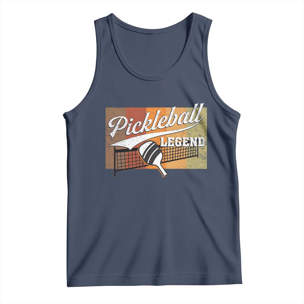 Funny Pickleball Legend Tank Top Pickleball Player Retro Sport Lover TS11 Navy Print Your Wear
