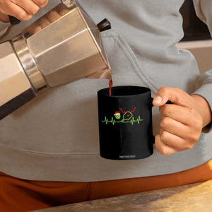 Funny Christmas Pickleball Heartbeat Santa Hat Coffee Mug TS11 Print Your Wear