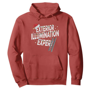 Funny Christmas Exterior Illumination Expert Hoodie Xmas Lights Decorator TS11 Red Print Your Wear