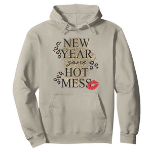 Funny New Year Same Hot Mess Hoodie New Year's Eve Resolutions Red Lips TS11 Sand Print Your Wear