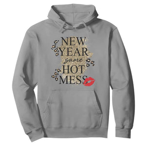 Funny New Year Same Hot Mess Hoodie New Year's Eve Resolutions Red Lips TS11 Sport Gray Print Your Wear