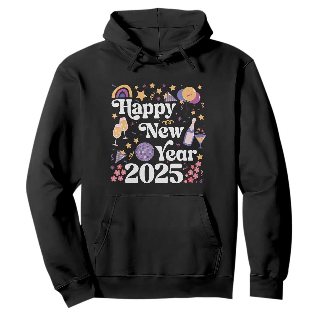 Happy New Year 2025 Hoodie Cute New Year's Eve Party TS11 Black Print Your Wear