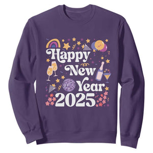 Happy New Year 2025 Sweatshirt Cute New Year's Eve Party TS11 Purple Print Your Wear