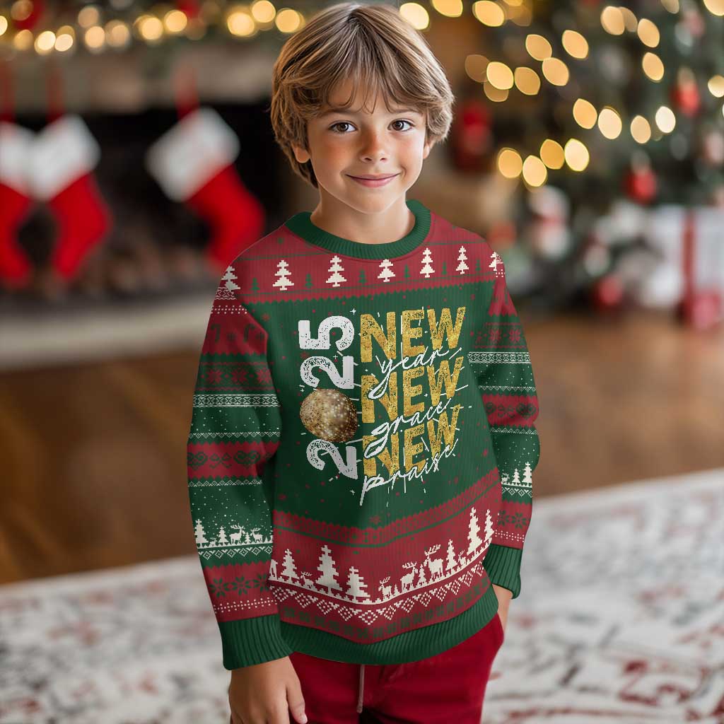 New Year New Grace New Praise 2025 Ugly Christmas Sweater TS11 Christmas Print Your Wear