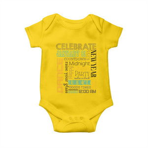 Happy New Year 2025 Baby Onesie New Year's Eve Activities TS11 Daisy Print Your Wear