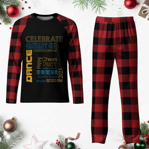Happy New Year 2025 Plaid Pajama Set New Year's Eve Activities TS11 Buffalo Plaid Print Your Wear